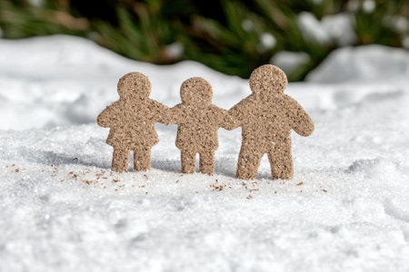 Togetherness in the snowの素材