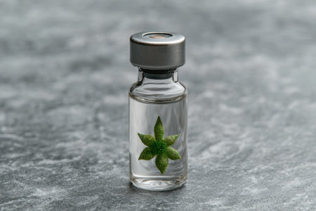 Herbal essence in a glass bottleの素材