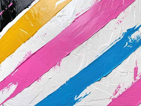 Vibrant abstract art background with colorful brushstrokesの素材