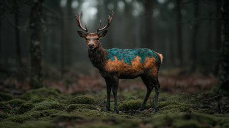 Majestic deer in forestの素材