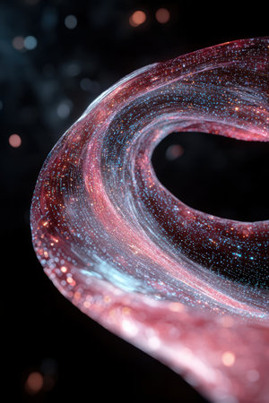 Glowing abstract particle swirlの素材