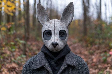 Mysterious animal figure in the woodsの素材