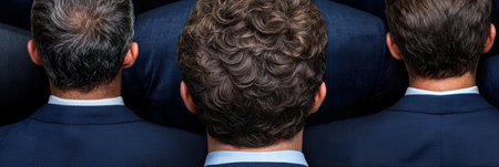 Formal businessmen in suitsの素材