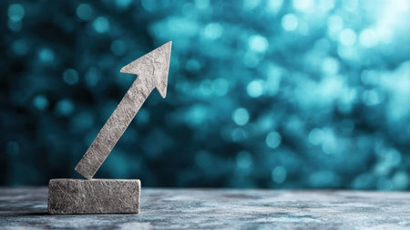 Upward arrow pointing to successの素材