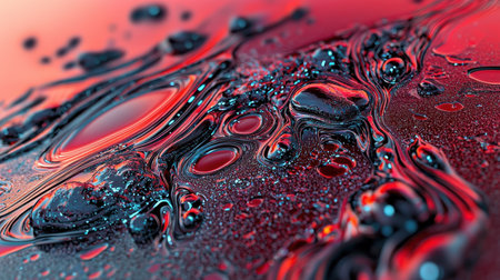 abstract red and black fluid art backgroundの素材