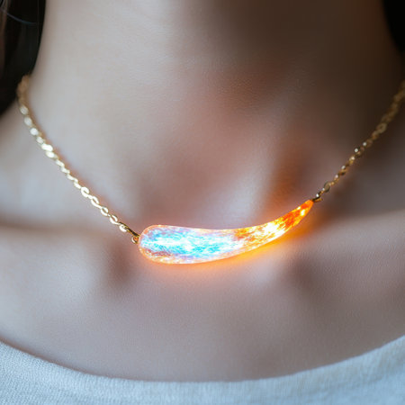 Glowing crystal pendant necklaceの素材