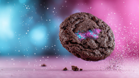 Magical chocolate cookie with galaxy fillingの素材