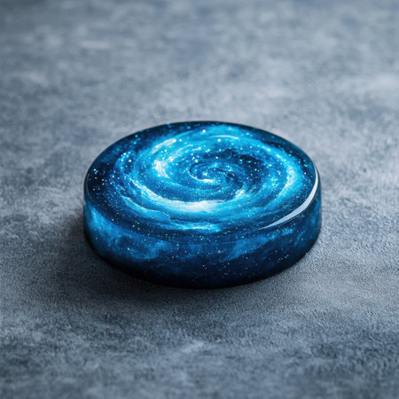 Swirling galaxy in a glass orbの素材