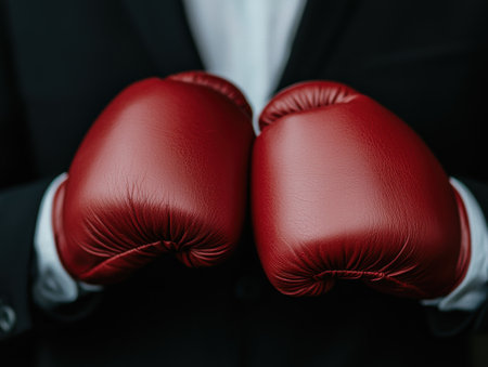 pair of red boxing glovesの素材