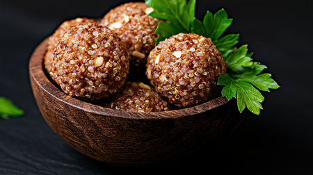 Quinoa balls with fresh herbsの素材