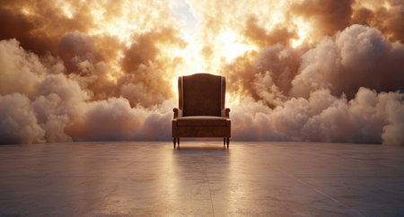 Dramatic throne in the cloudsの素材