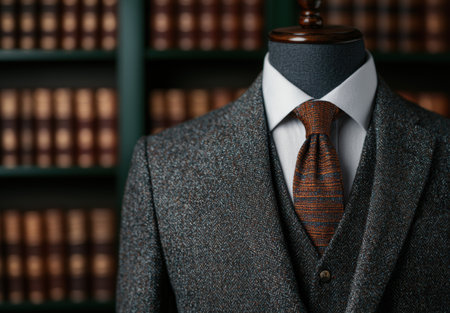 Elegant business attire on displayの素材