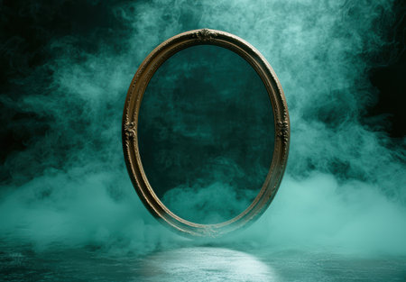 Mysterious mirror in the mistの素材