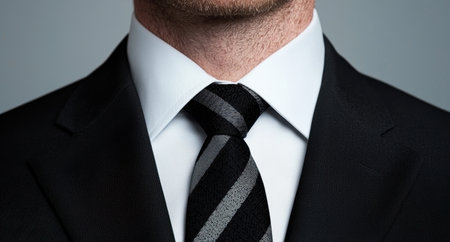 close up of a businessman's suit and tieの素材