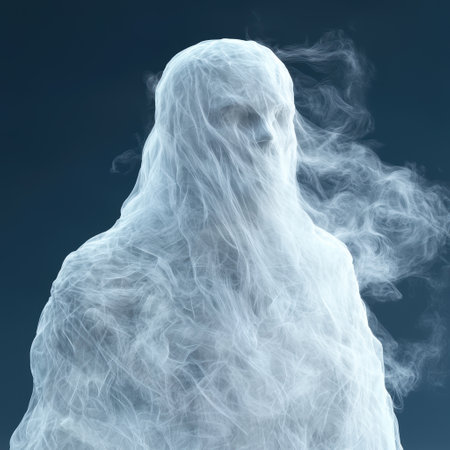 Ghostly figure in smokeの素材