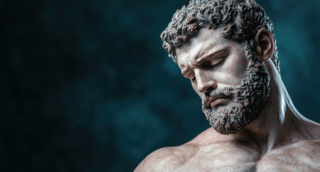 Pensive ancient greek statueの素材