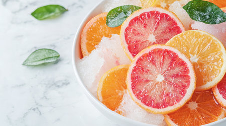 Assortment of fresh citrus fruitsの素材