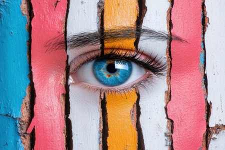 Vibrant abstract eye close-upの素材