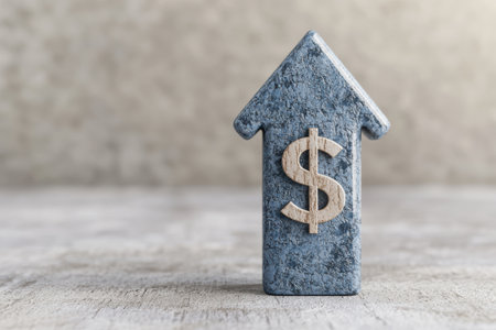 Upward arrow with dollar sign symbolの素材