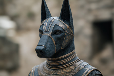 ancient egyptian dog statueの素材