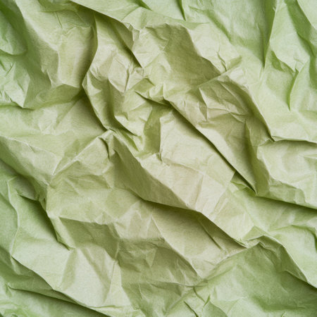 crumpled green paper texture backgroundの素材