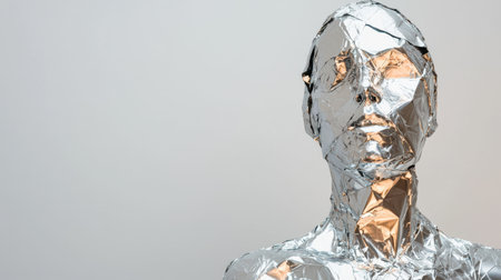 Futuristic metallic figureの素材