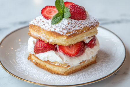 Delicious strawberry shortcake dessertの素材