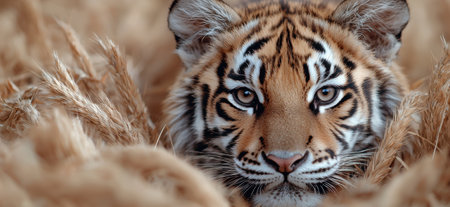 close-up portrait of a majestic tigerの素材