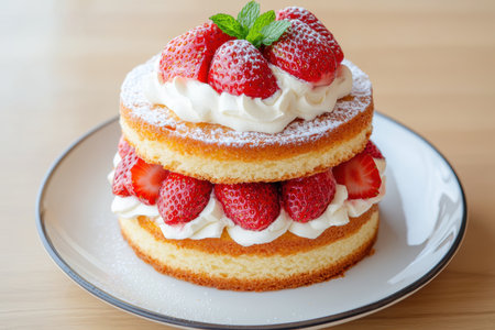 Delicious strawberry shortcake dessertの素材