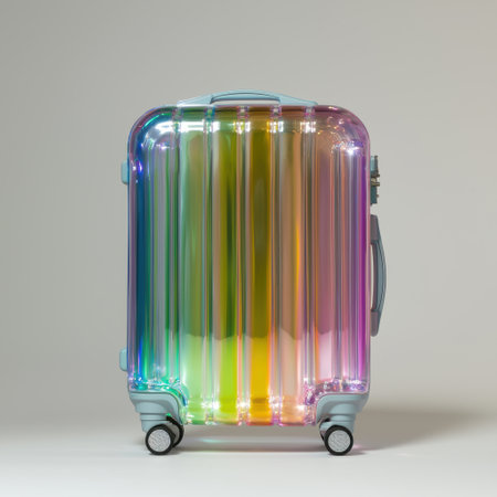 Colorful iridescent suitcaseの素材