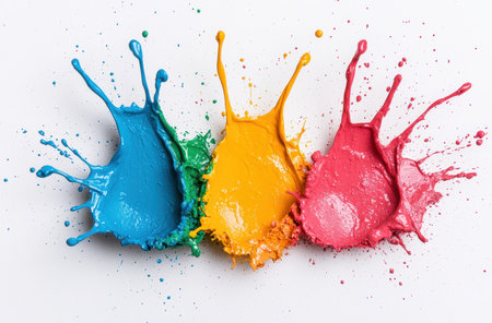 Colorful paint splashesの素材