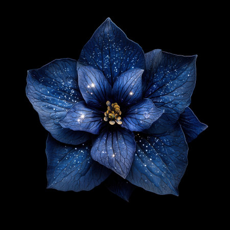Magical blue flower with sparkling petalsの素材
