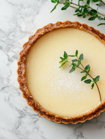 Delicious lemon tart with a crisp crustの素材