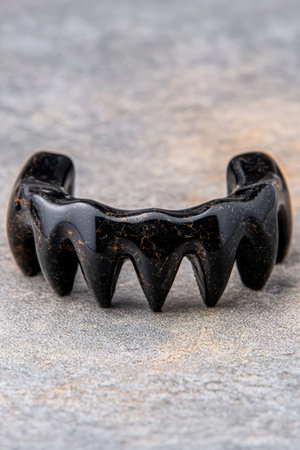 Dramatic black stone sculptureの素材