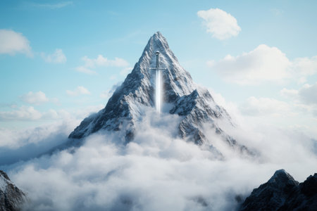 Sword in the mountain peakの素材