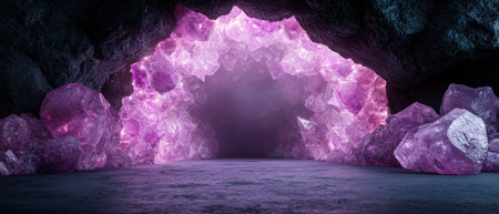 Glowing amethyst caveの素材