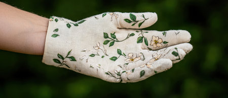 Gardening gloves with floral patternの素材