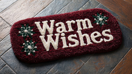 Warm wishes holiday doormatの素材