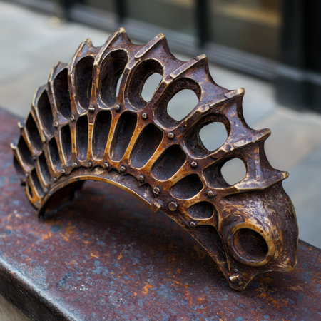 Ornate metal sculpture with intricate designの素材