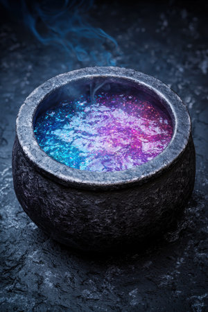 Mystical Glowing Liquid in Stone Bowlの素材