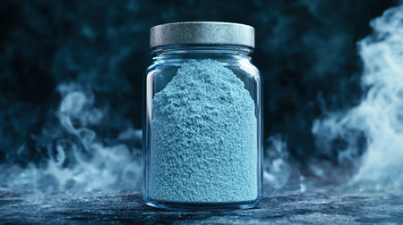 Frozen powder in a glass jarの素材