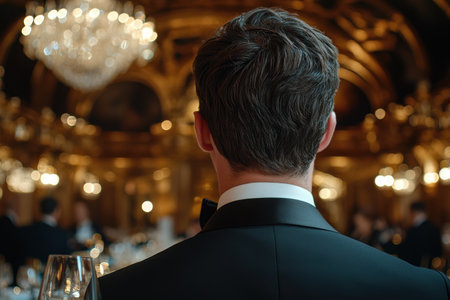 man in formal attire at a formal eventの素材