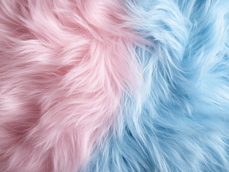 Soft and fluffy pastel colored fur textureの素材