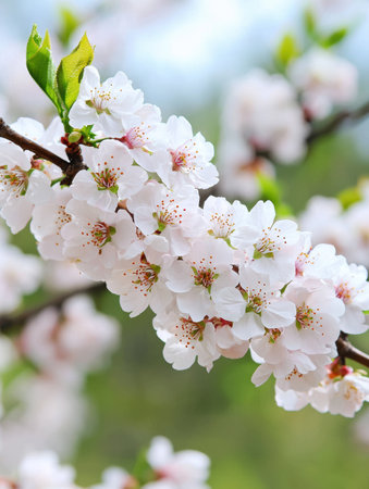 beautiful spring cherry blossomsの素材