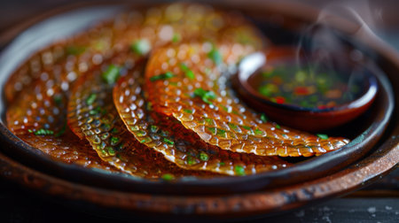 Delicious homemade mexican dish with chili peppers and spicesの素材