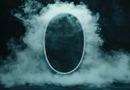 Ethereal smoke-filled oval frameの素材