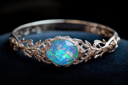 Ornate gold and opal braceletの素材