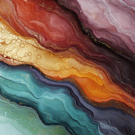 Vibrant abstract fluid art backgroundの素材