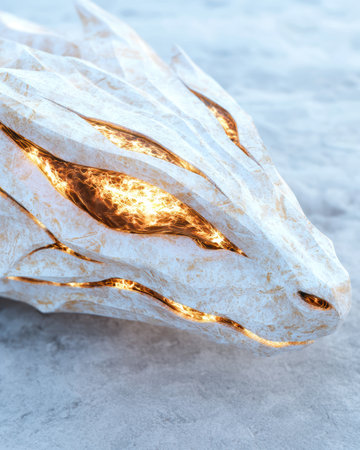 Glowing crystal formation on a rocky surfaceの素材