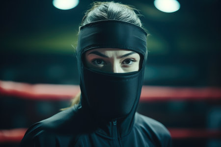 mysterious person in black maskの素材